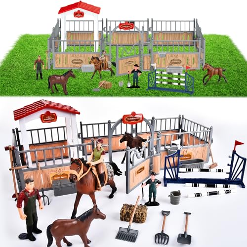 Jouet chevaux avec figurine cheval écurie idée cadeau anniversaire enfant