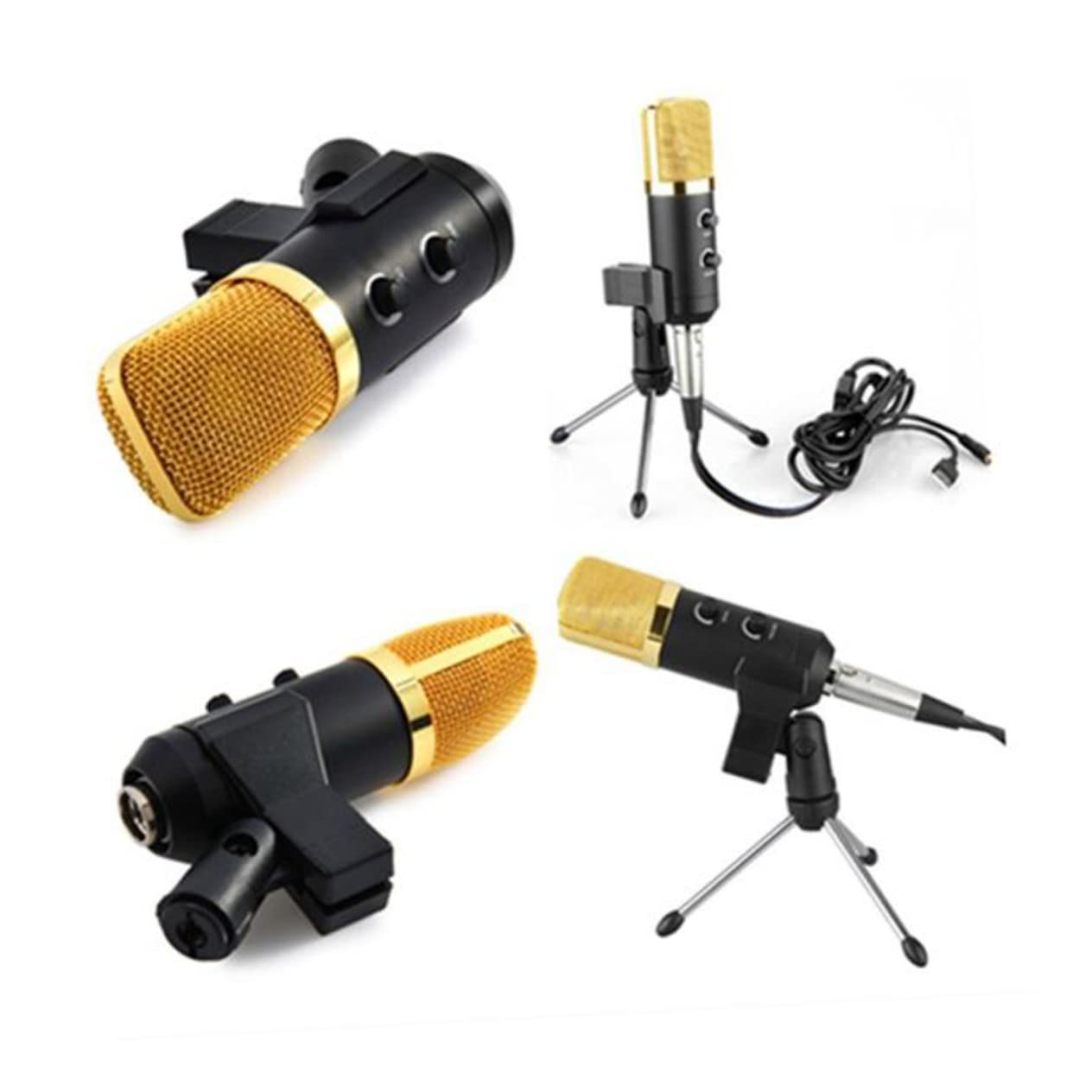 Kisangel USB Kondensatormikrofon mit Integriertem Reverb Chip und Professionelles Mikrofon für Home Studios Podcasts und Sprachaufnahmen