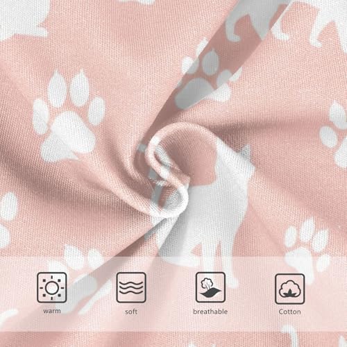 Cat Paw Prints Pastel Underwear for Girls, Toddler Girl Briefs, Cotton Underwear Girls, 2–8 Years3