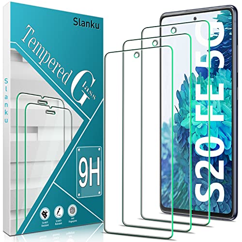 Slanku 3 Pack Screen Protector for Samsung Galaxy S20 FE Tempered Glass