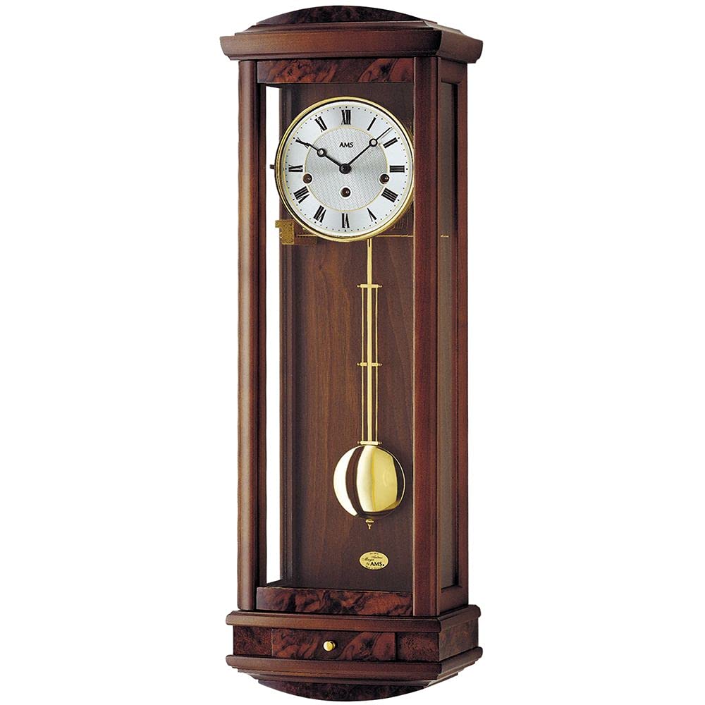 JG AMS 2607/1 Regulateur Regulator mit Pendel mechanisch Holz nussbaum Farben