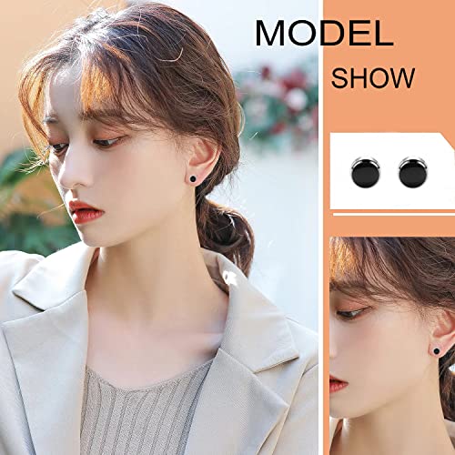 Titanium Stud Earrings for Women Earrings 4mm Natural Stone Gemstones Hypoallergenic Earrings Nickel Free Black Onyx 5mm Earrings for Women Sensitive Ears Turquoise4
