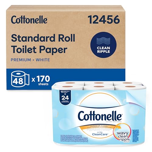 Cottonelle Professional Standard Roll Toilet Paper, Bulk (12456), Ultra CleanCare Bathroom Tissue,...