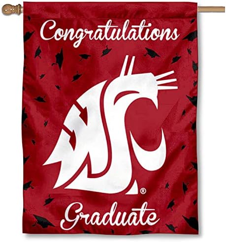 Washington State Cougars Graduation Gift Banner Flag