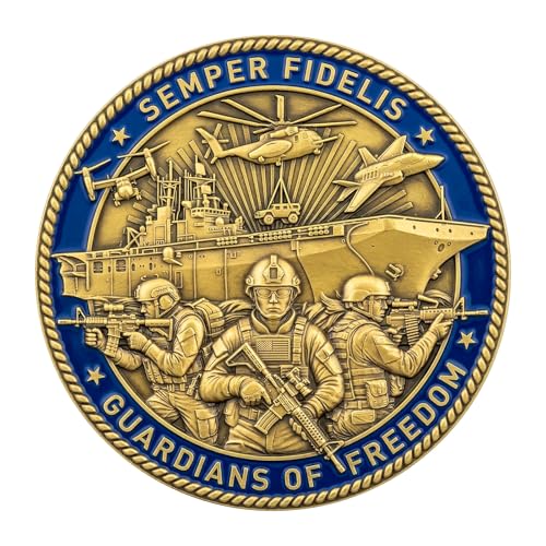 3D Colorized USMC Coin