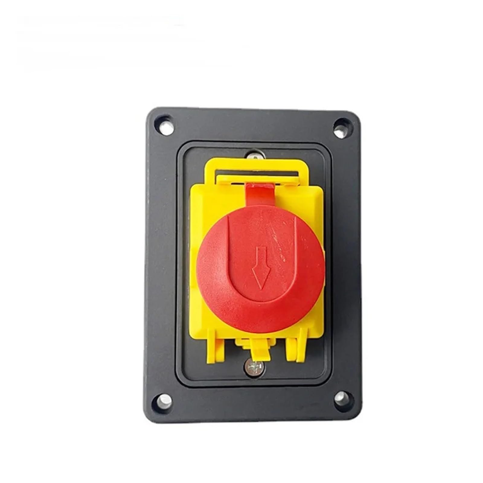 interruptor electromagnético, Interruptor de botón parada emergencia con protección contra