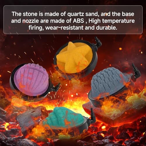 hygger Decorative Aquarium Air Stone, Aqua Sculpture Bubbler Stone Fish Tank Marine-Themed Oxygen Diffuser Kit for Aquarium Fish Tank Decoration and Landscaping (Shell Shape) — view 2