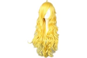 Cosplay Wigs Long Curly Lovely Full Long Yellow 80cm Peach Hair