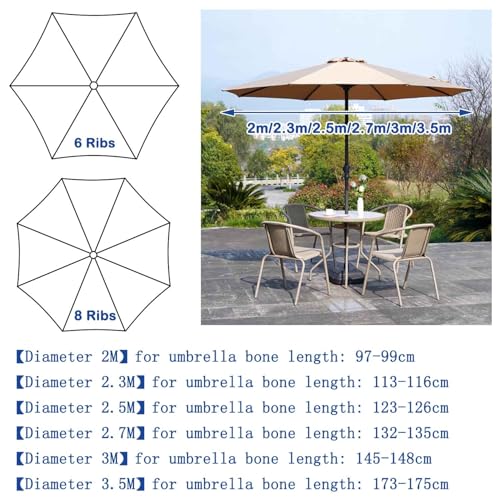 Toile de parasol de table d'extérieur pour terrasse et piscine - 2