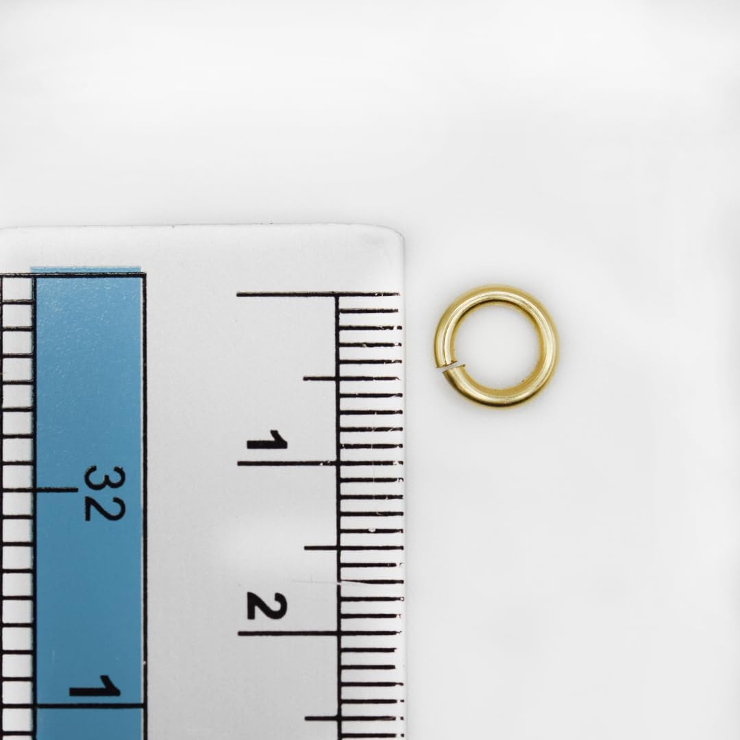 Solid 14K Yellow Gold Open Jump Rings 16 Ga 7.6mm OD/5.0mm ID 1 pc