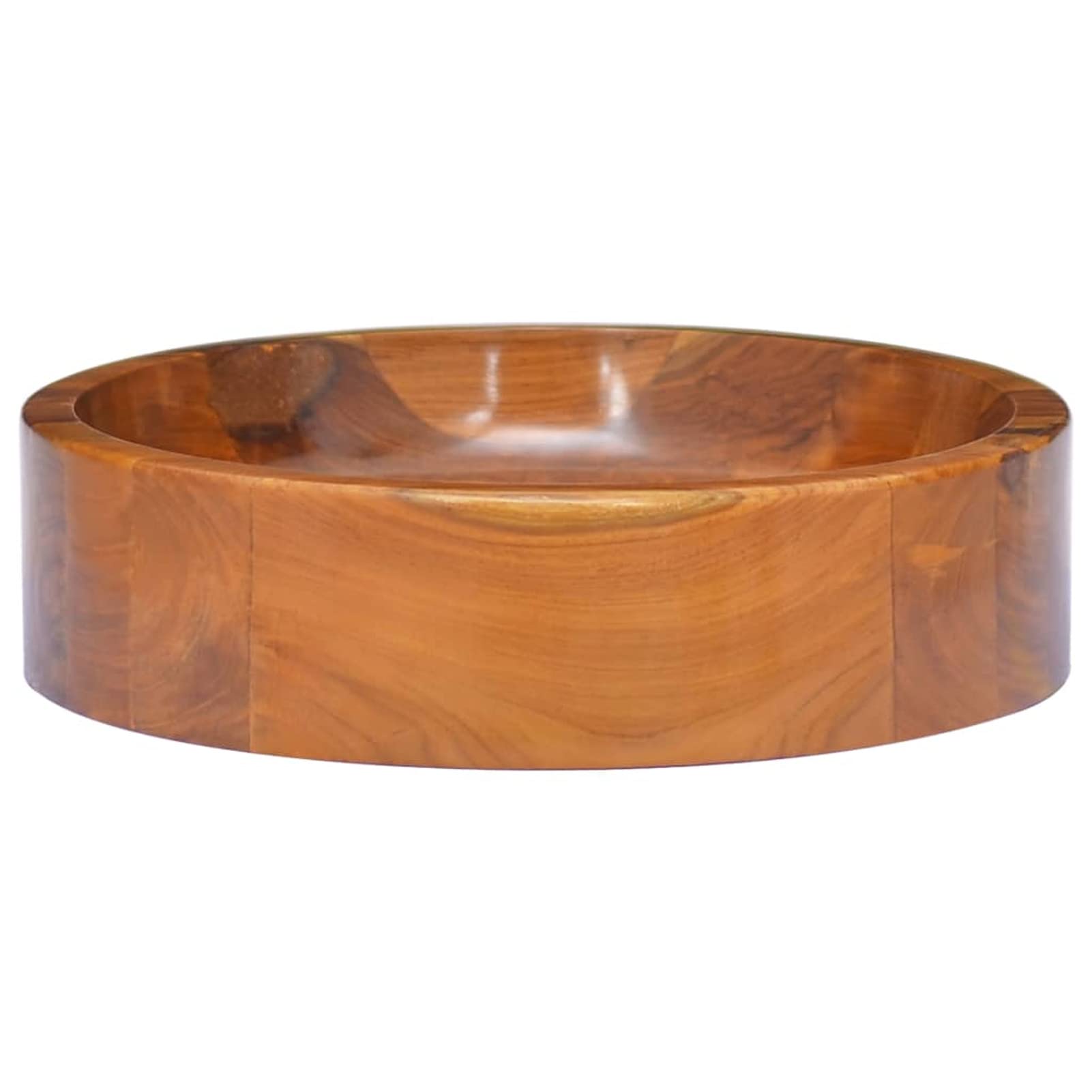 ShGaxin Lavabo, Lavabo sobre Encimera, Lavabo Baño, Muebles De Baño, Mueble Lavabo, de Madera Maciza de Teca Φ40x10 cm