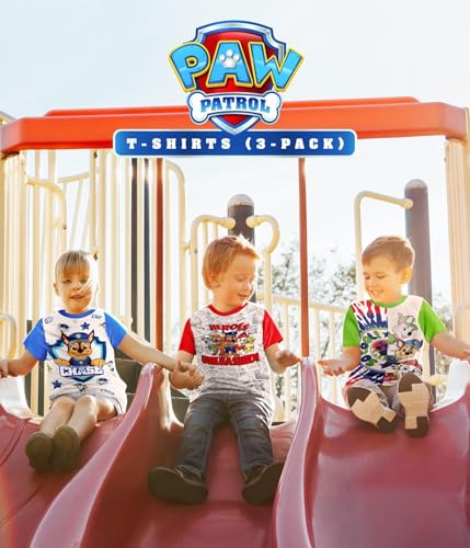image for Nickelodeon Paw Patrol Graphic T-Shirts (3 Pack) Rubble, Chase & Marsh