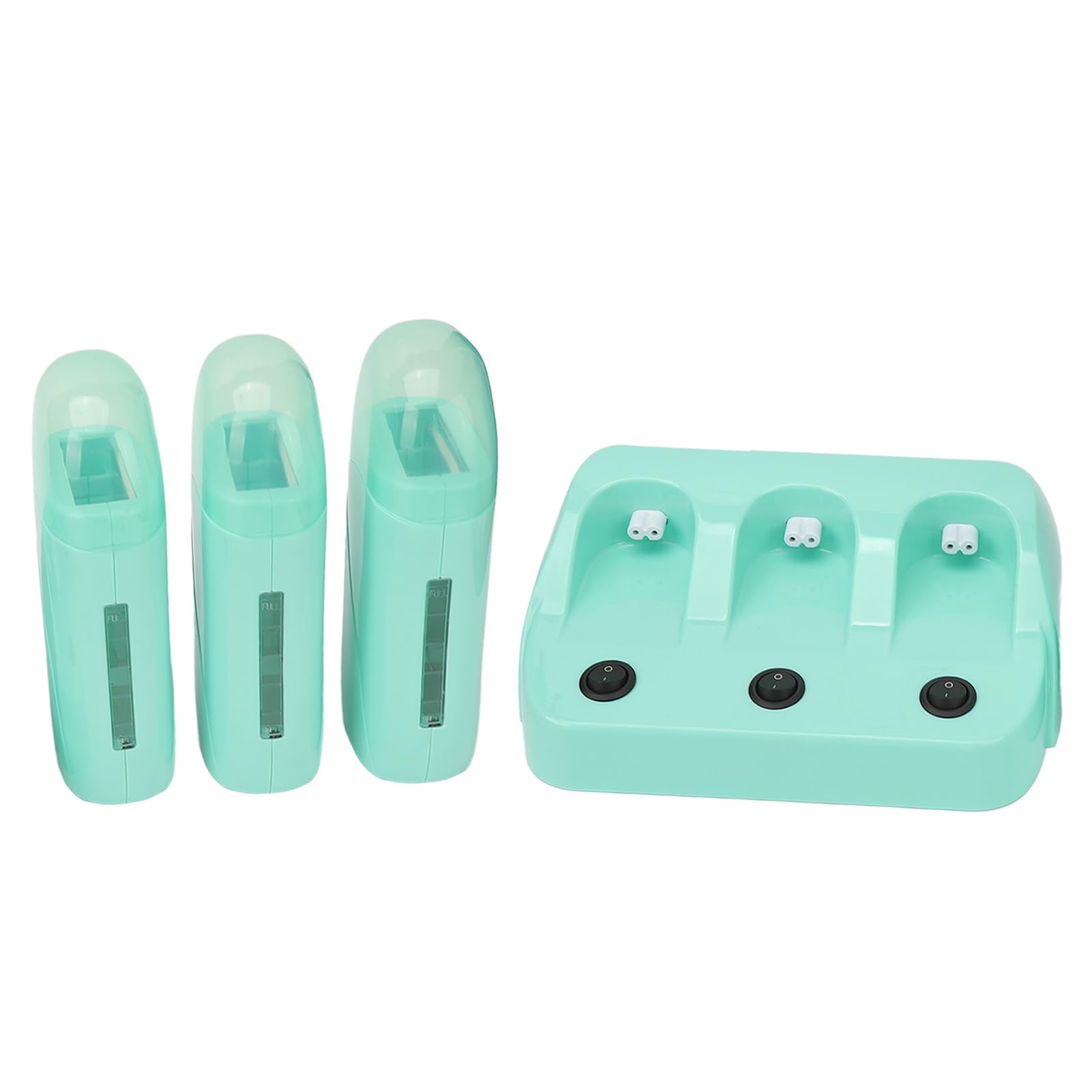 Kit De Cera Roll On De 3 Piezas Con Base, Juego De Calentador De Cera Para Depilación Eléctrica Para Axilas, Piernas Y Brazos, Fusión Rápida(EU)