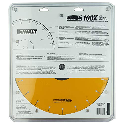 Dewalt Dw8500 14-Inch By 1-Inch Diamond Edge Chop Saw Blade #TOP5