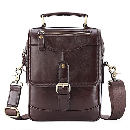 Waterproof Leather Briefcase - Laptop Tote Messenger Bag, Large Capacity Work Bag for Office Business