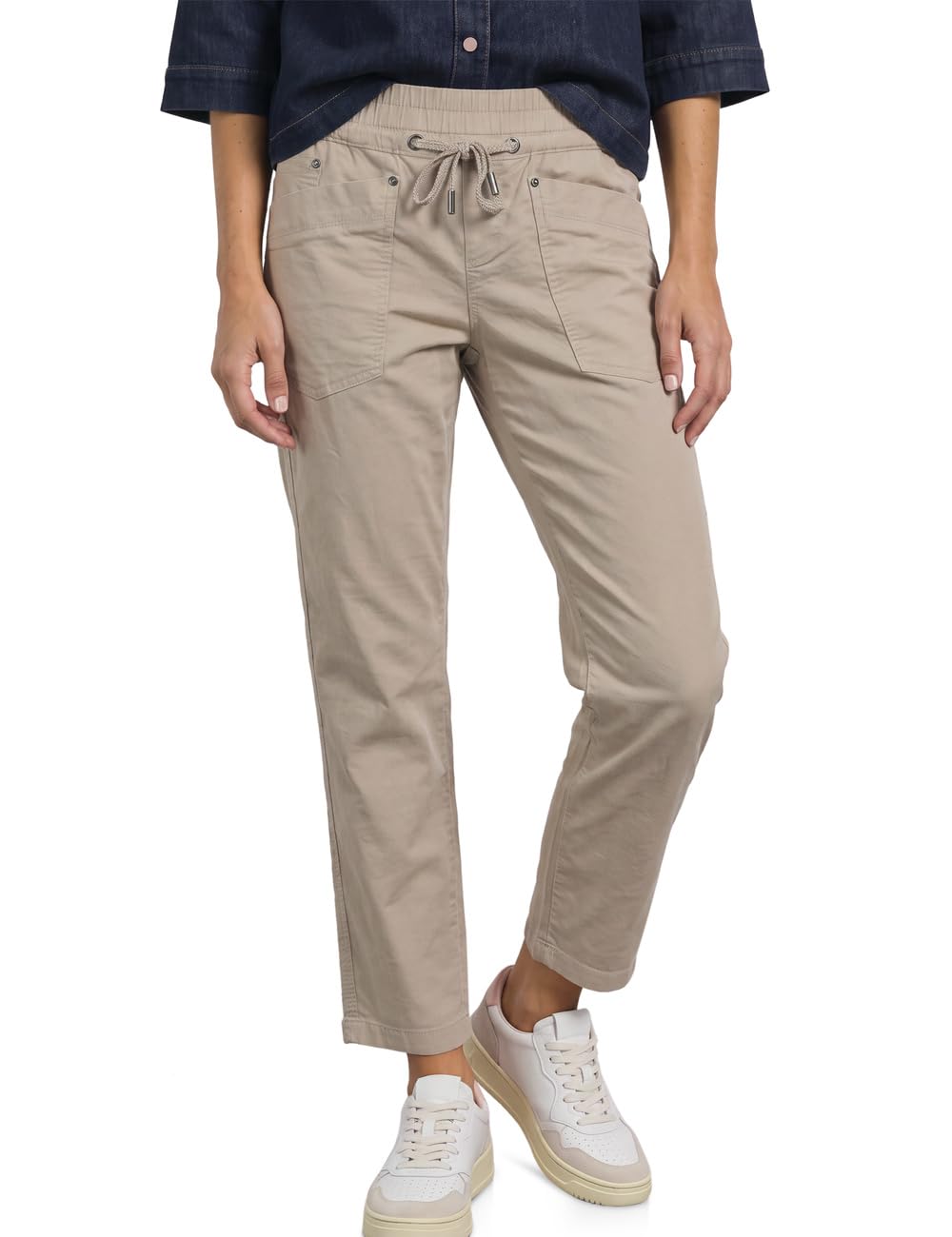 Street One Damen Slim Leg Cordhose im Loose Fit