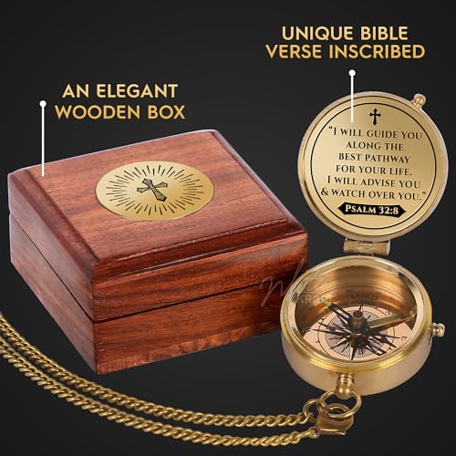 Brújula de Bolsillo de Latón Grabada miniatura 5