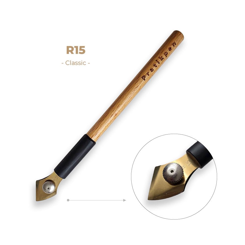 Ruling R15 Stylo de calligraphie avec manche en bois pour calligraphie, illustration et dessin technique