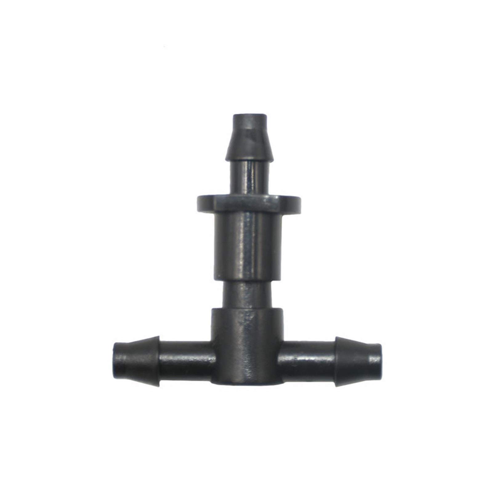 Manguera de jardín de conexión rápida 400 piezas de 1/4" de tres vías separador de agua, manguera extraíble 4/7 conector en T, Jardín de riego de tres vías de la lengüeta de irrigación por goteo