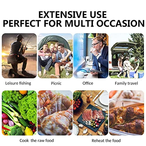 Eksesor Elektrisch verwarmde broodtrommel, draagbare voedselverwarmer, mini-oven-voedselverwarmer voor het bereiden van maaltijden, opwarmen en koken van rauw voedsel op het werk en in de auto - Afbeelding 7