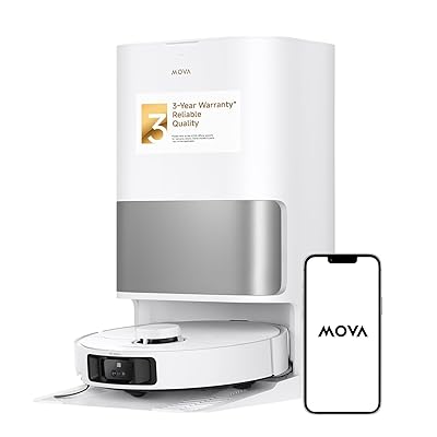 Mova P10 Pro Ultra Robot Vacuum and Mop 13,000Pa Suction, 140°F Hot Water Auto Mop Washing & Drying, Dual Spinning Extenable Mop,10.5mm Lifting for Carpet, 360°Obstacle Avoidance, App Control