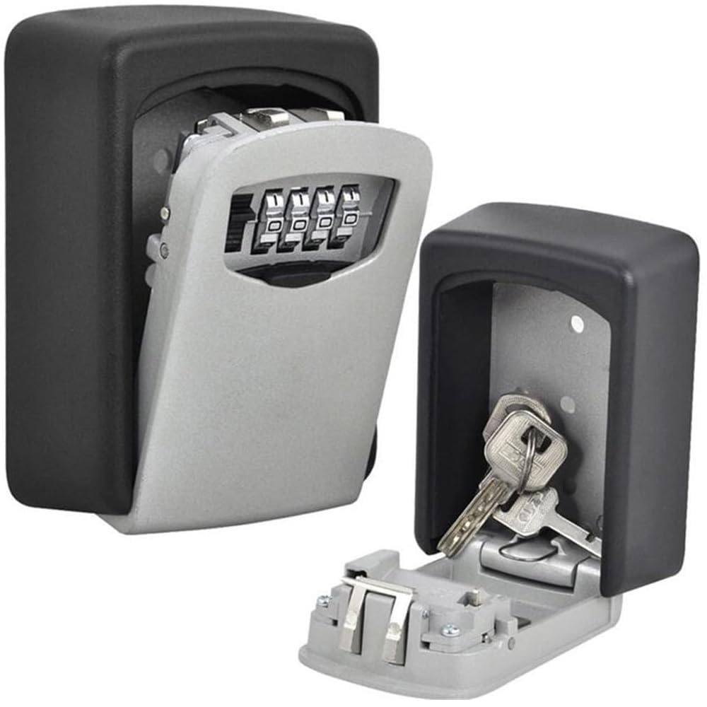 Divik Wall-Mounted Key Safe Box with 4-Digit Combination Lock, Zinc Alloy, House Keys, Emergency Access Cards - Waterproof Outdoor Key Hider for House Key | Plastic Key Safe Box (1Pcs)-picture-12