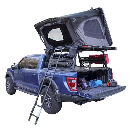 Syneticusa MR Retractable Hard Tonneau Cover+R1 Rack+Hard Shell Tent Fits 2016-2026 Toyota Tacoma 6ft Truck Bed Off Road Overland