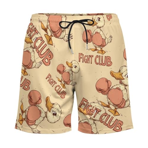 Duck with Boxing Gloves Mens Swim Trunks with Quick-Drying Lining Beach Shorts for Outdoor Sports3