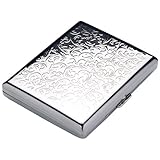 坪田パール タバコ ケース ロングサイズ(100mm) 20本収納 アラベスク シルバー 1-92429-81