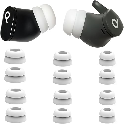 Puntas antideslizantes de doble brida para Beats Studio BudsBeats Fit Pro Ear Tips Reduce el ruido para auriculares Beats Reemplazo 6 pares LMS