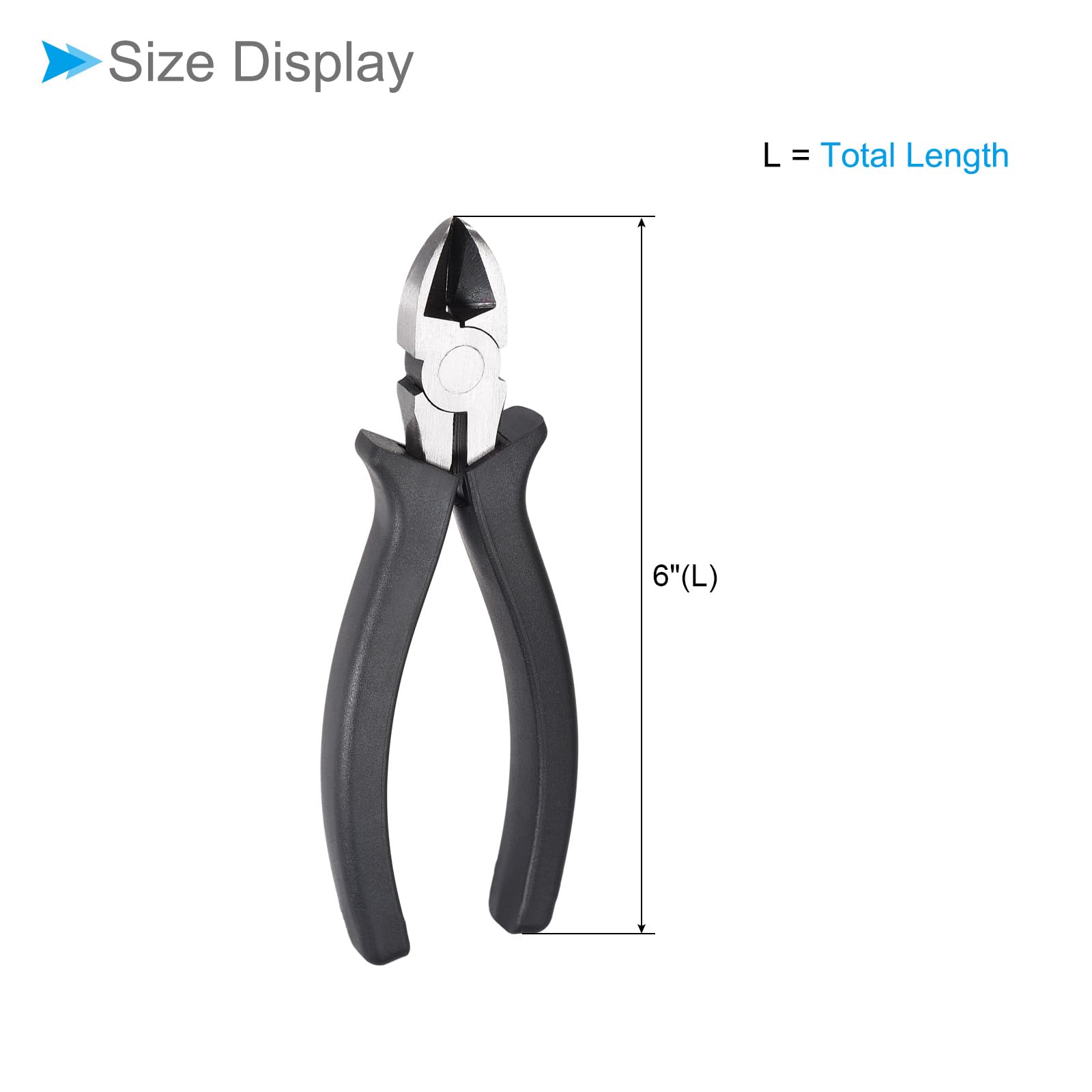 CoCud Diagonal Cutting Pliers, Overall Length 6 Inch, Mini Precision End Nippers Wire Cutter Pliers Nail Puller Tool - (Applications: for Cut Wire Nails Materials)
