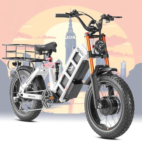 Juliet Pro II Electric Bike for Adults - Dual Motor 43MPH 4400W 52V/70Ah 120Miles Electric Mountain Bike, Full Suspension Electric Bike Long Range 20