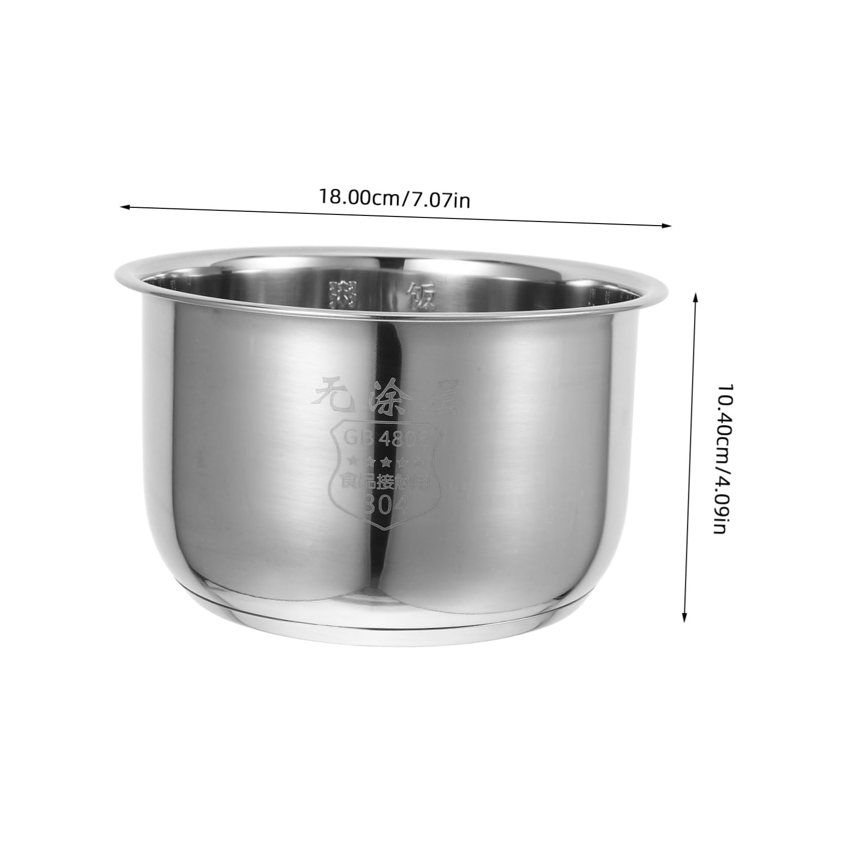 Cuve Intérieure en Acier Inoxydable 1,6 L de Cuiseur à Riz Électrique