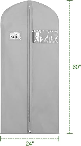 Miniatura 2 de Bolsas de ropa KEEGH para colgar ropa 152 cm (Juego de 6) Bolsas de vestir para vestidos Bolsas de vestido largo para almacenamiento en el armario