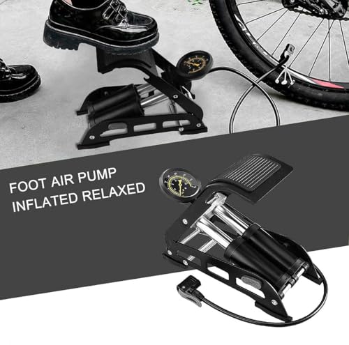 Image of Honor Double Cylinder Portable High Pressure Foot Air Pump Compressor for Car and Bike Air Pump for Motorbike,Cars,Bicycle,for Football,Cycle Pumps for Bicycle,car air Pump for tubeless.