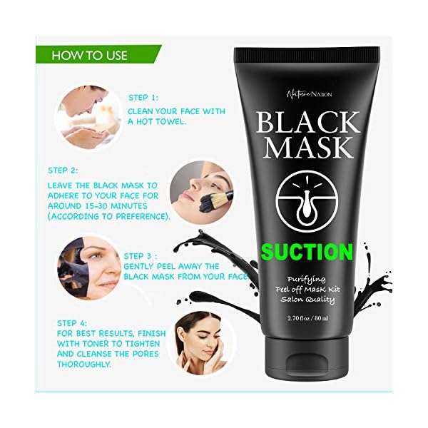 Blackhead-Remover-Mask-Valuable-3-in-1-Kit-Purifying-Peel-Off-Mask-With-5-Blackhead-Pimple-Comedone-Extractors-and-Silicone-Brush-Deep-Cleansing-Blackheads-Removal-Mask-Kit Blackhead Remover Mask Valuable 3-in-1 Kit Purifying Peel Off Mask, with 5 Blackhead & Pimple Comedone Extractors and Silicone Brush, Deep Cleansing Blackheads Removal Mask Kit