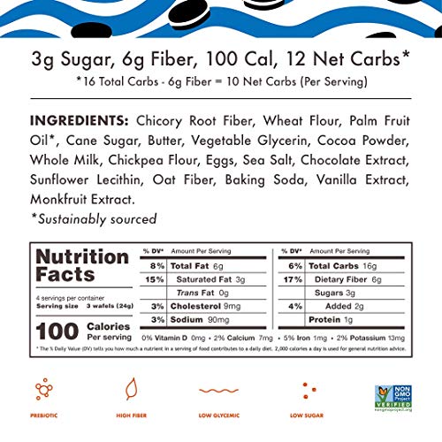 Image of Rip Van Wafels Cookies & Cream Pouch of Mini Stroopwafels - Healthy Snacks - Non GMO Snack - Keto Friendly - Office Snacks - Low Calorie Snack - Low Sugar (3g) - 6 Pack