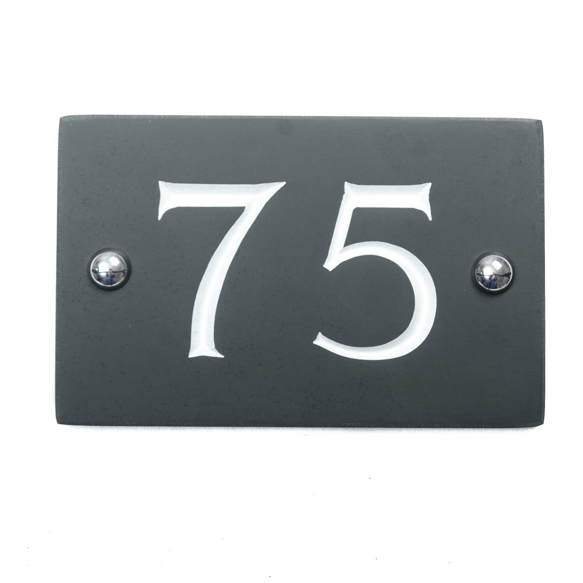 Slate Engraved House Number 75