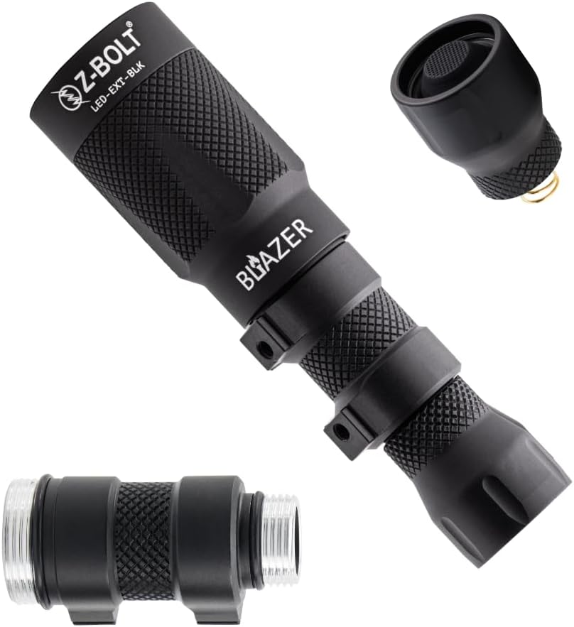 Z-Bolt® Blazer 65000 Candela LED Tactical Flashlight, 3.7V Lithium Powered, T6061 Aluminum, Water Resistant Rifle Mount Lighting
