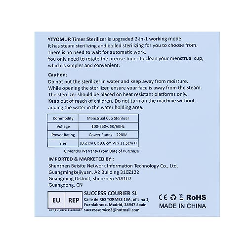 YTYOMUR Menstrual Cup Steamer Sterilizer with 2 Reusable Period Cups, Menstrual Cups Cleaner Wash Kit - Image 11