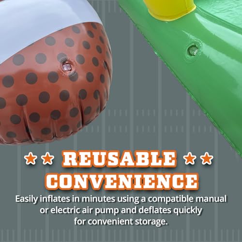 Image of Inflatable Football Stadium Cooler Set, 2-Piece Football Ice Buffet Serving Bar for Food & Drinks, Tailgate Party Supplies for Game Day, BBQ, Sports Events