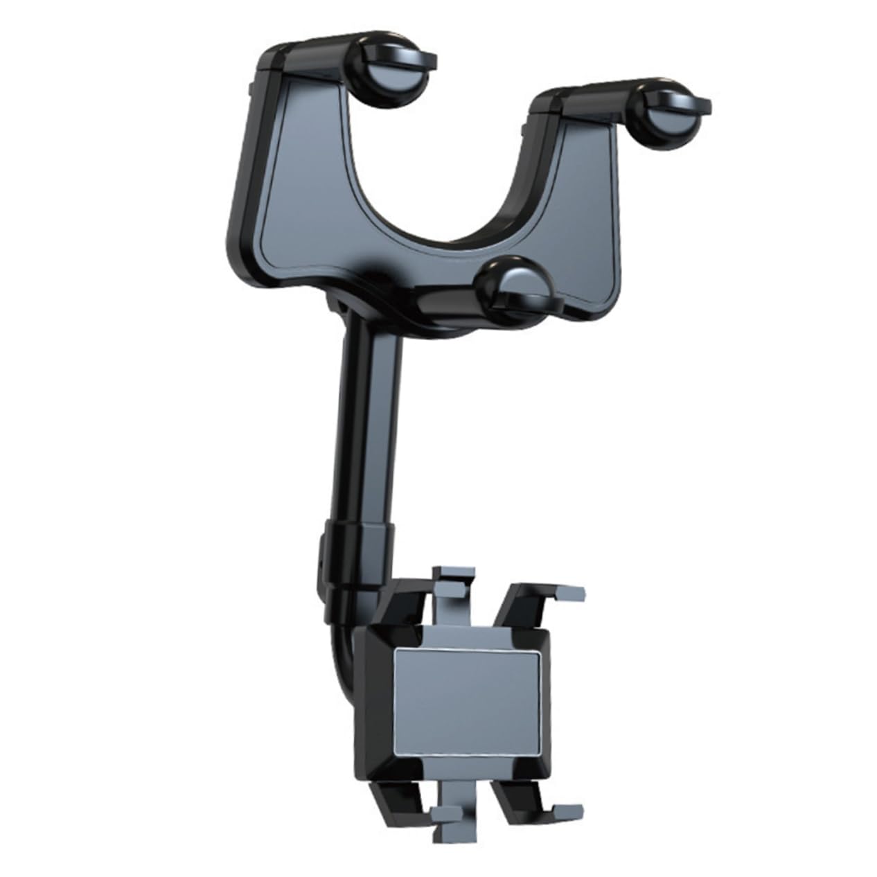 Supporto Telefono Auto Nero in Abs Antiscivolo Clip per Specchietto Retrovisore, Supporto Smartphone per Guida Sicura e Navigazione