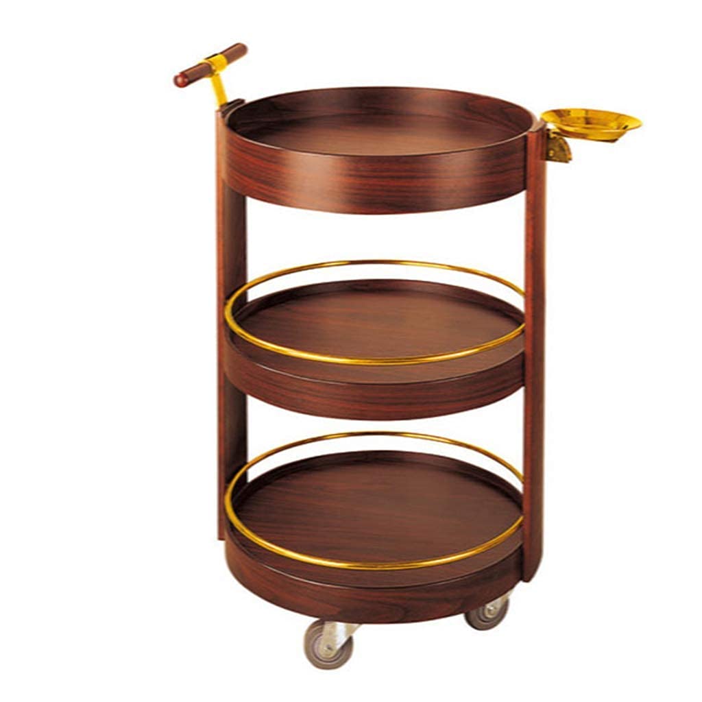 Carro de Bar de Madera para Cocina Carro de Servicio Práctico y Funcal Muebles de Hogar para Bar Exclusivo y Locales Carros de Servicio Estilo Isla