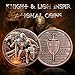 ASmileIndeep Knight & Lion Challenge Coin – Christian Religious Token with Lion Shield & Sword – Armor of God Knight's Valor Coin for Protection Knight Courage Coin Inspirational Gift (5 PCS)