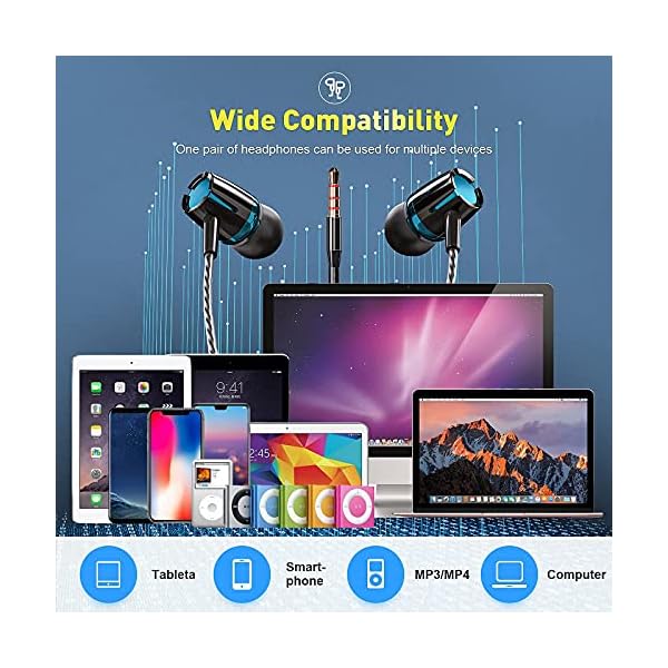 Wired-Earbuds-5-Pack-Earbuds-Headphones-with-Microphone-Earphones-with-Heavy-Bass-Stereo-Noise-Blocking-Compatible-with-iPhone-and-Android-Devices-iPad-MP3-Fits-All-35mm-Interface-Devices Rayleigh Wired Earbuds 5 Pack, Earbuds Headphones with Microphone, Earphones with Heavy Bass Stereo Noise Blocking, Compatible with iPhone, with iPad and Android Devices, MP3, Fits All 3.5mm Devices