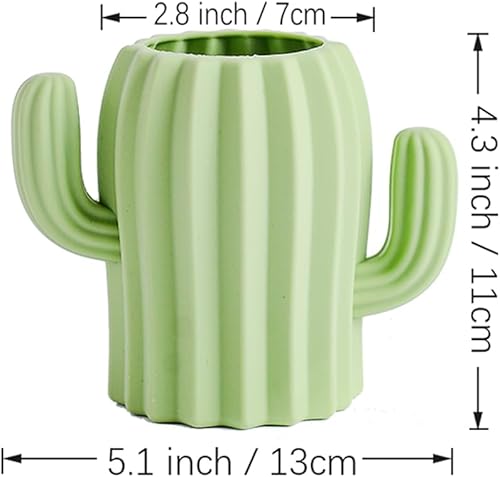 Miniatura 2 de Soporte de silicona para bolígrafo, diseño de cactus, lindo portalápices, maceta para escritorio para niños, decoración de oficina, organizador de