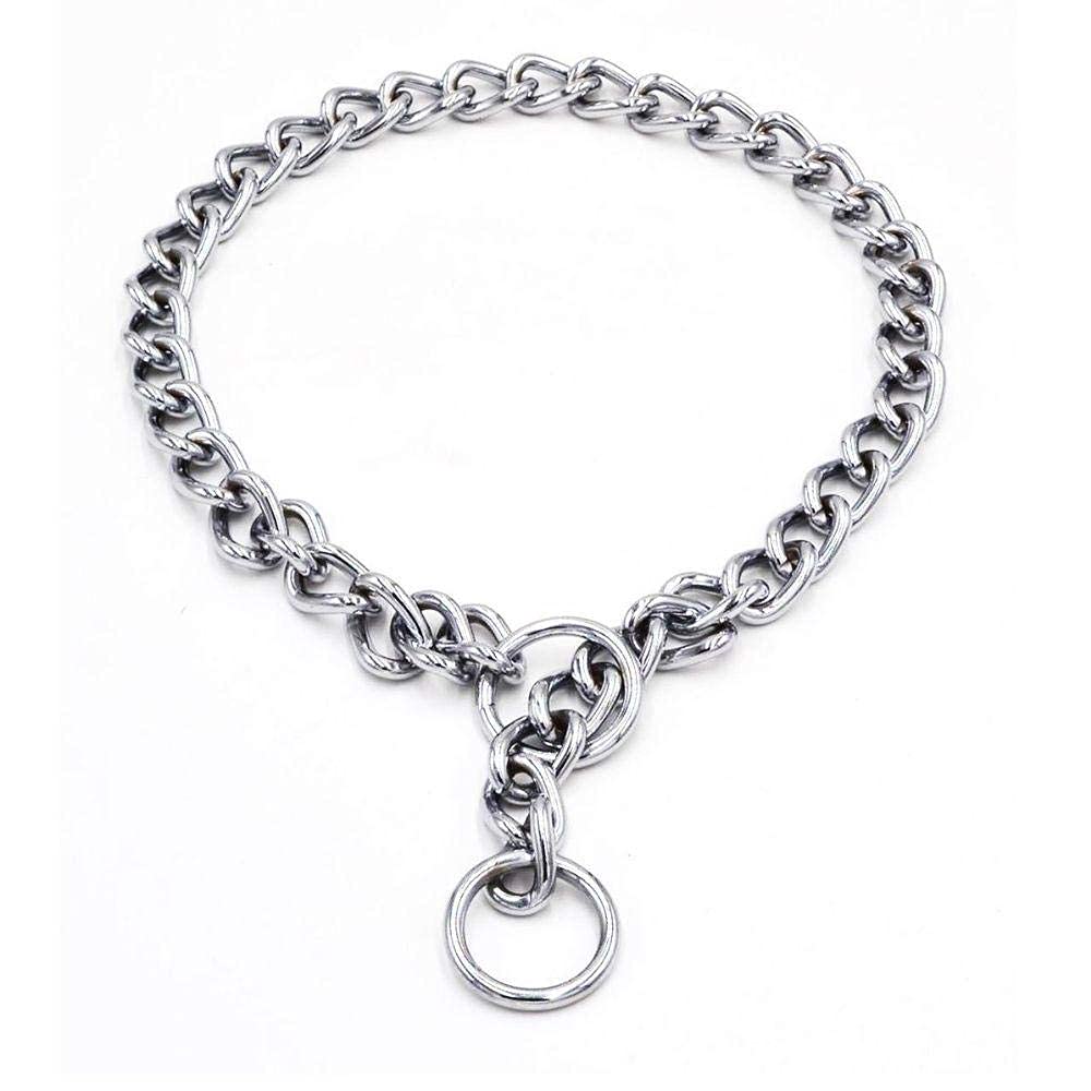 SSM Pet Mart Stainless Steel Dog Chain Collar - Durable Thick Choke Collar for Pet Outdoor Training Walking, Adjustable Silver Metal Necklace - Medium (B09RB59M71) Amazon Price History, Amazon Price Tracker