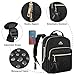 MATEIN Backpack Purse for Women, 15.6 inch Cute Stylish Waterproof Backpack Purse with USB Port, Fashion Waterproof Casual Daily Shoulder Bag for College Work Travel, Gifts for Ladies, 2pcs Set, Black