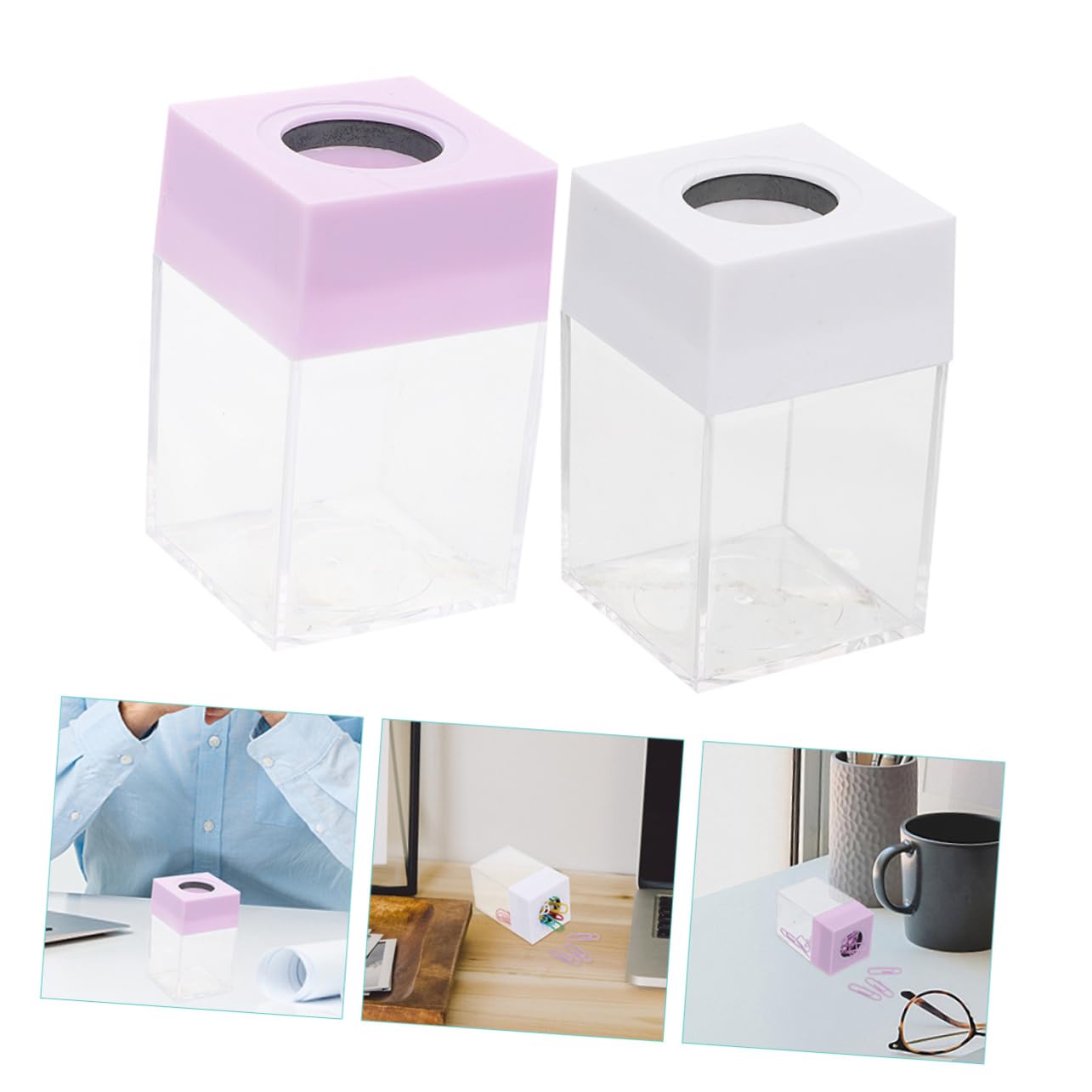 Lurrose 10pezzi Clip Organizer Per Per Graffette e Piccole Forniture Colori Macaron