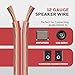 Pyle 50ft 12 Gauge Speaker Wire - Copper Cable in Spool for Connecting Audio Stereo to Amplifier, Surround Sound System, TV Home Theater and Car Stereo - PSC1250